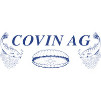 Logo of Covin AG featuring stylized fish and an oyster shell.